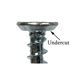 6 x 5/8 in. Undercut Flat Head Mounting Screws, Clear Zinc Plated, Phillips Drive - Qty:100