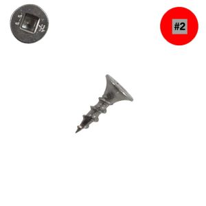 6 x 5/8 in. Self-Drilling Wood Screws, Bugle Head, 305 Stainless, Square Drive - Qty:100