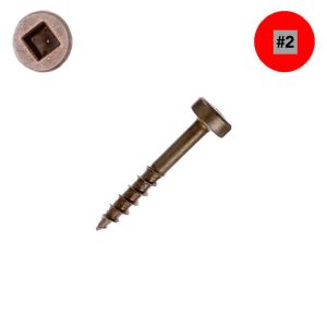 7 x 1 PocketMax Pocket-Hole Screws, Coarse Thread, Unplated Dry-Lube - Qty:100