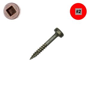 6 x 1 in. Pocket-Hole Fine Thread Wood Screw, Dry-Lube Qty:1000