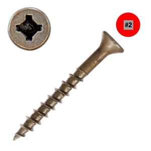 6 x 1-1/4 in. Flat Head Wood Screw Dry-Lube Qty:100