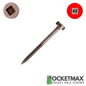 6 x 1-1/4 in. Pocket-Hole Fine Thread Wood Screw, Dry-Lube Qty:8000