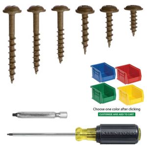 #8 ProMaster-Plus Washer-Head Screw Assortment, NoCoRode Coated - with Bins