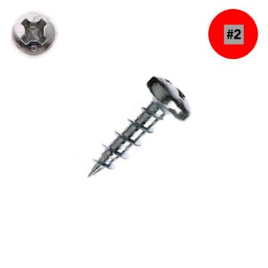8 x 5/8 in. Wood Screws, Zinc Plated Steel, Pan Head, Combo Drive - Qty:12000