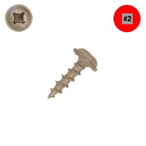 8 x 3/4 ProMaster Wood Screws, NoCoRode PLUS, Round Washer Head, Combo Drive - QTY:100 - 8FEV3