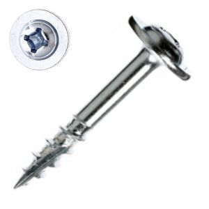 8 x 1-1/8 Drawer Front Screws, Clear Zinc Plated, Round Washer Head, Combo Drive