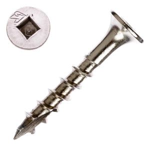 8 x 2 in. Self-Drilling Wood Screws, Bugle Head, 305 Stainless, Square Drive - Qty:100