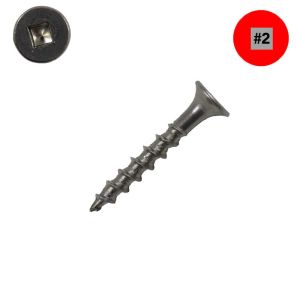 8 x 1-1/4 in. Bugle Head Self-Drilling Wood, 316 SS, Square - Qty:100