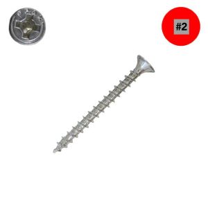 8 x 1-1/2 in. SPAX Flat Head, Multi-Material, Zinc, Combo, w/Nibs - Qty:25