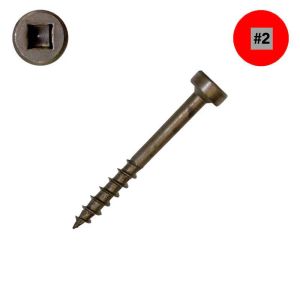 8 x 1-1/2 in. PocketMax Super 8 Dry-Lube Wood Screw Qty:1000