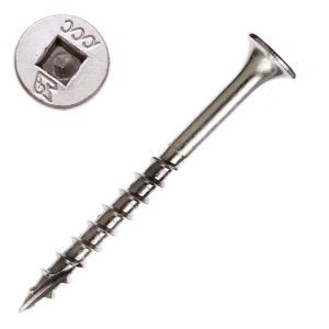 8 x 2 in. Bugle Head Self-Drilling Wood, 316 SS, Square - Qty:100 - Small Image