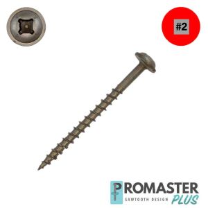 8 x 2 in. ProMaster Washer Screw Dry-Lube Combo Qty:100