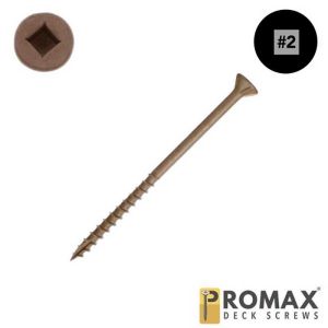8 x 2-3/8 in. ProMax Flat Head, NoCoRode, Square, w/Nibs - Qty:100