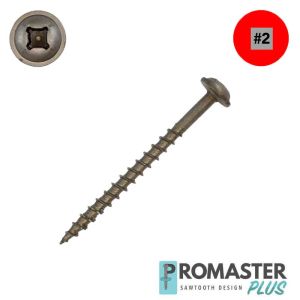 8 x 2-1/2 in. ProMaster-Plus Washer Head Wood Screw Dry-Lube Qty:100