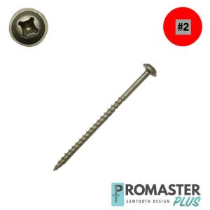 8 x 2-3/4 in. ProMaster-Plus Washer Head Wood Screw Dry-Lube Qty:100