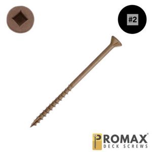 8 x 2-7/8 in. ProMax Flat Head, Deck, NoCoRode Plus, Square, w/Nibs - Qty:1000