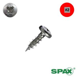 10 x 3/4 SPAX Interior Wood Screws, Pan Head, Clear Zinc Plated, Combo Drive