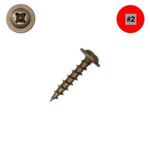 10 x 1 Wood Screws, Unplated Steel, Round Washer Head, Combo Drive