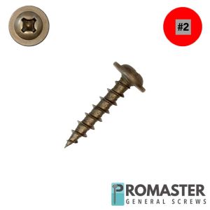 10 x 1-1/4 in. ProMaster Washer Head Wood Screw Dry-Lube Qty:100 - Small Image