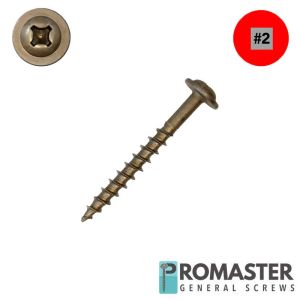 10 x 1-1/2 in. ProMaster Washer Head Wood Screw Dry-Lube Qty:100 - Small Image