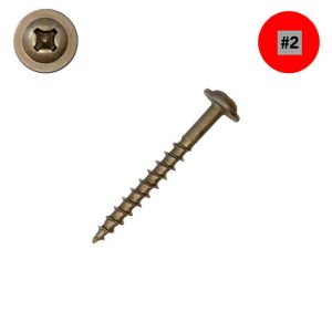McFeely's ProMaster - 10 x 1-3/4 ProMaster Wood Screws, Unplated Steel, Round Washer Head, Combo Drive