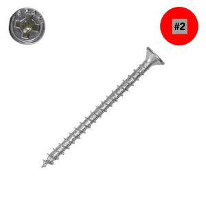 10 x 2-1/2 in. SPAX Multi-Material Interior Screws, Flat Head, Clear Zinc, Combo Drive - Qty:88