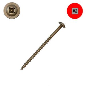 10 x 2-1/2 in. ProMaster Washer Head Wood Screw Dry-Lube Qty:100 - Thubnail Image