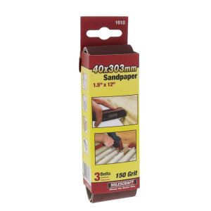 1.5 in. x 12 in. 150-Grit Sanding Belts – 3 pack