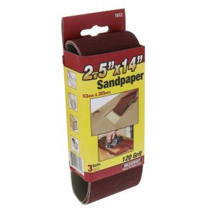 2.5 in. x 14 in. 120-Grit Sanding Belts – 3 pack