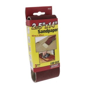 2.5 in. x 14 in. 150-Grit Sanding Belts – 3 pack
