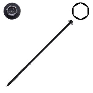 17 x 6 in. Big T Black Log - Lag Screws, 5/16 in. Hex - Qty:25