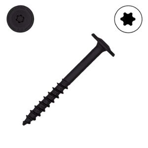 1/4 x 2-1/2 SPAX Exterior Lag Screws, Washer Head, HCR Coated, T-30 STAR Drive - QTY:500