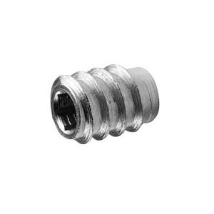 10-24 x .472 in. Threaded Inserts for Hardwood, Clear Zinc Plated - Qty:10