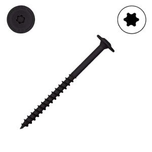 3/8 x 5 SPAX Exterior Lag Screws, Washer Head, HCR Coated, T-50 STAR Drive - QTY:150