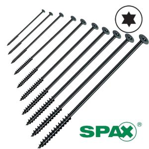 5/16 in. Pancake Head Black E-Coat PowerLag, T-Star - Choose Your Size