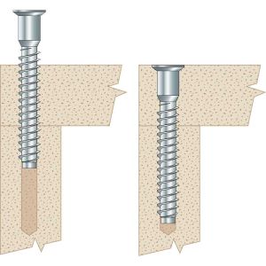 7mm x 50mm Confirmat Cabinet Assembly Screws - Qty:100