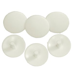 7mm White Screw Caps - Qty:100
