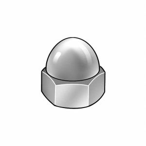 1/4-20 Coarse-Threaded Acorn Nuts, 316 Stainless - Qty:100