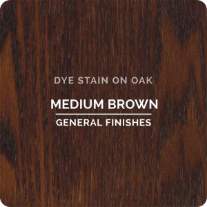 GF Water Based Dye Stains- Medium Brown - On Oak