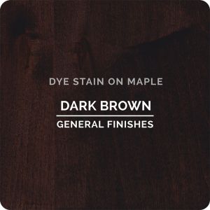 GF Water Based Dye Stains - Dark Brown - On Maple