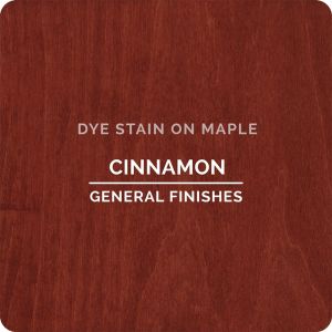 F Water Based Dye Stains - Cinnamon - On Maple