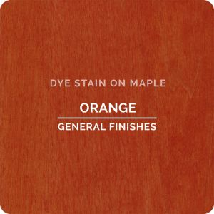 GF Water Based Dye Stains - Orange - On Maple