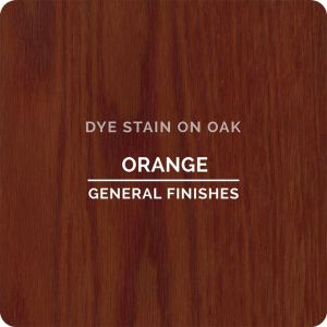 GF Water Based Dye Stains - Orange - On Oak