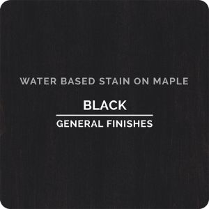 General Finishes Water Based Wood Stains - Black on Maple