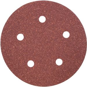 60 Ga. Aluminum Oxide, 5 in. 5 Hole Hook & Loop Sanding Disc - Qty:5