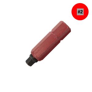 #2 x 1 in. Color Coded Square-Drive Driver Bit - Red - (Buy 10 and Save)