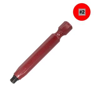 #2 x 2 in. Color Coded Square-Drive Driver Bit - Red - (Buy 10 and Save)