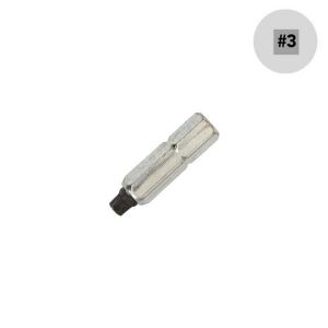 Driver Bit #3 x 1 in. Square-Driver Bit - Silver Gray