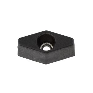 1-1/8 in. Dia. T Knob, Thru Hole, 10-24 Free Spinning Steel Zinc Insert