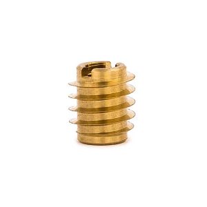 #6-32 x 3/8 in. Solid Brass Threaded Inserts for Hard Wood - Qty:1000